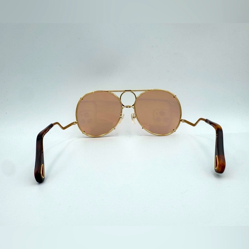 CHLOÉ VICKY INTERCHANGEABLE LENSES AVIATOR SUNGLASSES - Picture 9 of 15